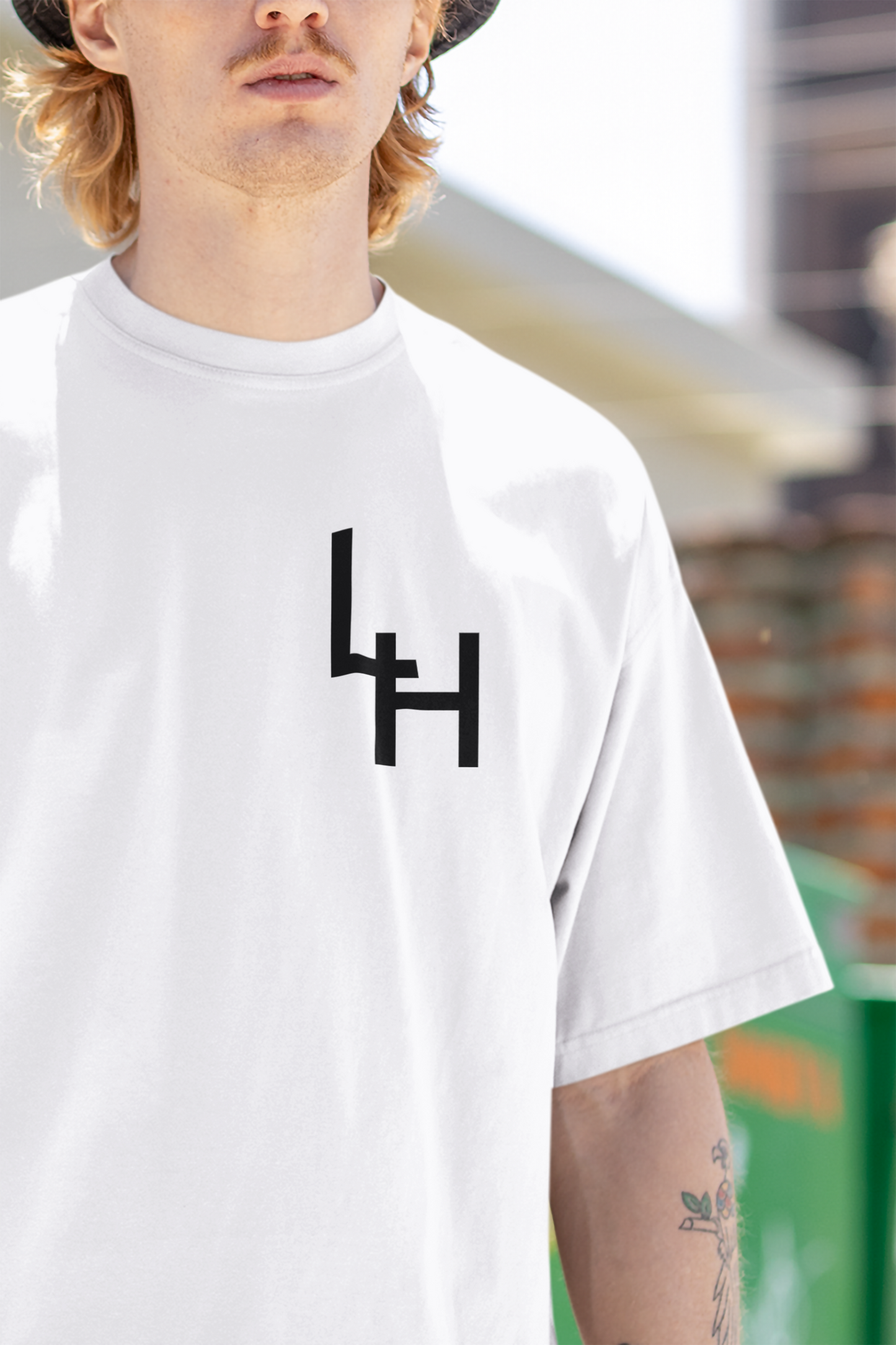 "LH" White Tee
